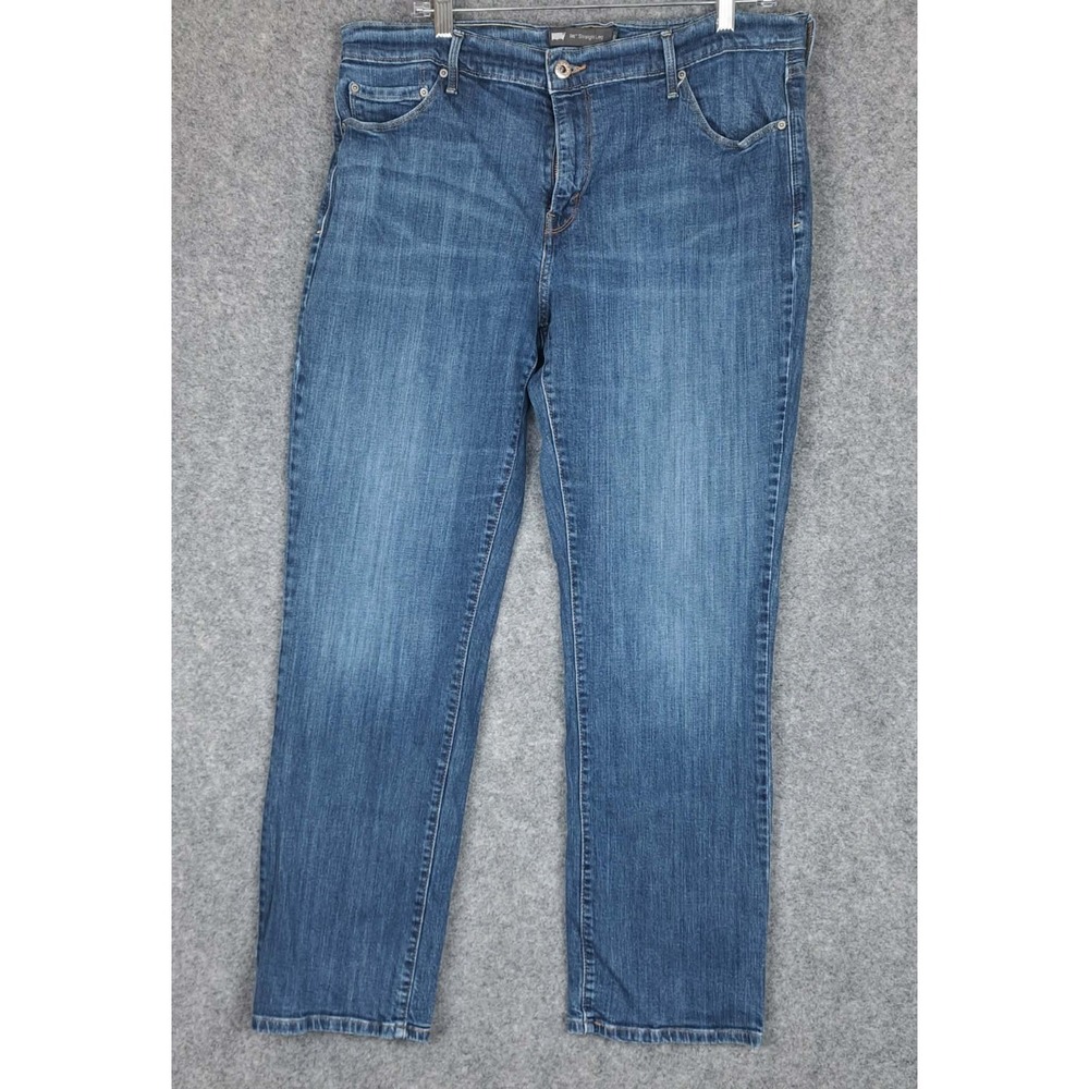 Levis Strauss Co 505 Straight Leg Jeans medium Wash Womens Size 16 (36x30)